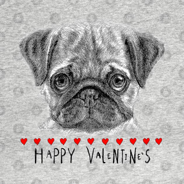 Happy Valentine's pug by dizzycat-biz